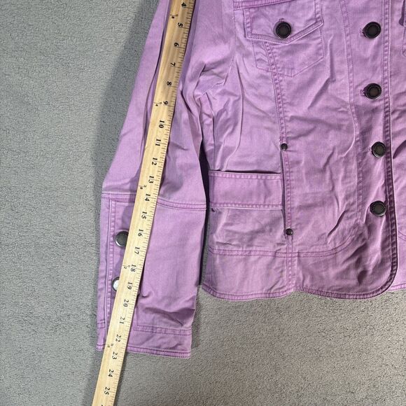 Nine & Co Weekend By Nine West Women’s Size 10 Lavender Denim Jacket Stretch - Picture 6 of 8